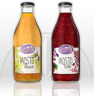 Zuvit Mosto blanco y tinto en botella de 1 litro